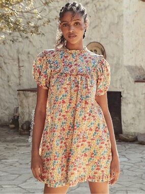 Doen Alice Dress in Poppy and Daisy Liberty Floral Print